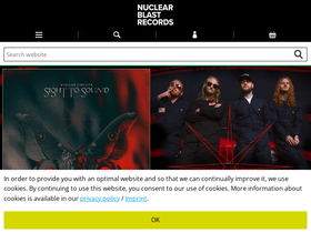 'nuclearblast.com' screenshot