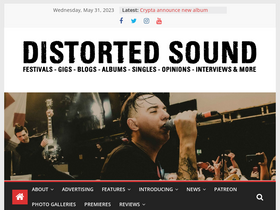 'distortedsoundmag.com' screenshot