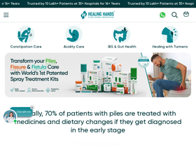 Healing Hands website screenshot