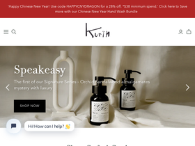 Kurin Organics homepage screenshot