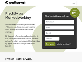 'forvalt.no' screenshot