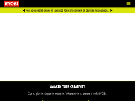 'ryobi.com.au' screenshot