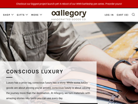 allegorygoods.com homepage screenshot