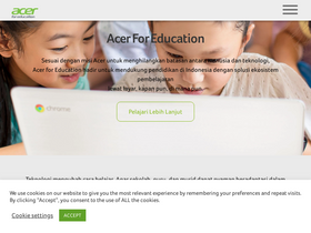 'acerforeducation.id' screenshot