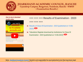 'jacresults.com' screenshot