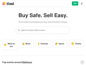 'tixel.com' screenshot