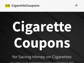 'cigarettecoupons.net' screenshot