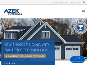 'azekexteriors.com' screenshot