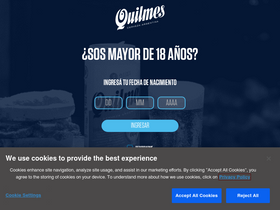 'quilmes.com.ar' screenshot