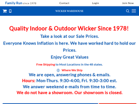 'wickerwarehouse.com' screenshot