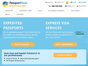 'passportvisasexpress.com' screenshot