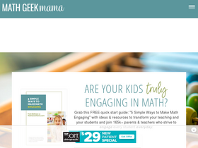 'mathgeekmama.com' screenshot