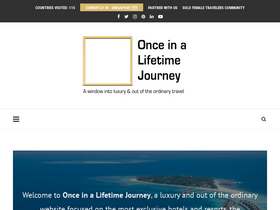 'onceinalifetimejourney.com' screenshot