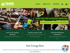 tahoetrailbar.com homepage screenshot