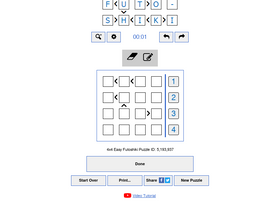 'puzzle-futoshiki.com' screenshot