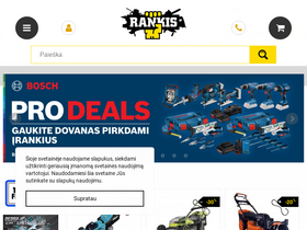 'rankis.lt' screenshot