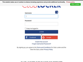 'clublocker.com' screenshot