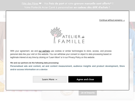 'atelierdefamille.fr' screenshot