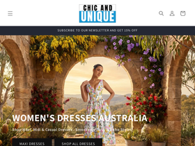 chicandunique.com.au homepage screenshot