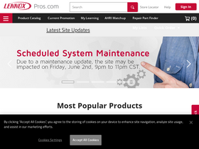 'lennoxpros.com' screenshot