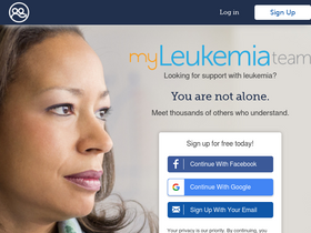'myleukemiateam.com' screenshot