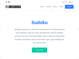 'onsudoku.com' screenshot