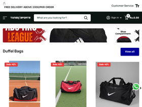 Tango Sports website screenshot