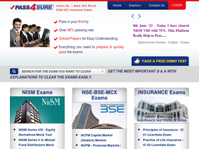 'pass4sure.in' screenshot