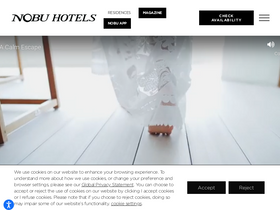 'nobuhotels.com' screenshot