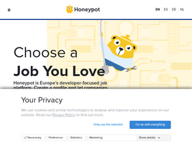 'honeypot.io' screenshot