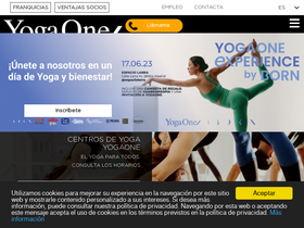 'yogaone.es' screenshot