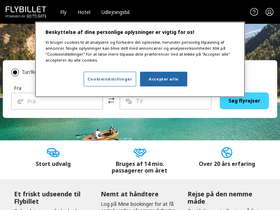'flybillet.dk' screenshot