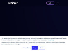 'whispir.com' screenshot
