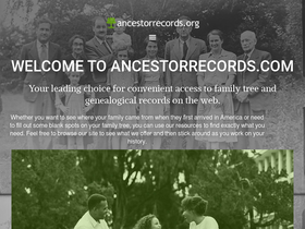'ancestorrecords.org' screenshot