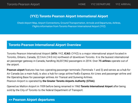 'toronto-pearson-airport.com' screenshot
