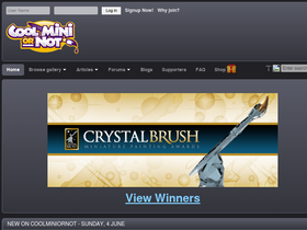 'coolminiornot.com' screenshot
