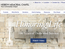 'hebrewmemorial.org' screenshot