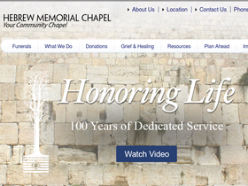'hebrewmemorial.org' screenshot