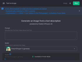 Dezgo - Transform text into stunning images or videos with AI-driven creativity.