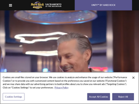 'hardrockhotelsacramento.com' screenshot