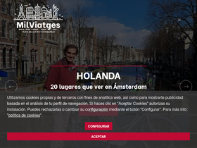 'milviatges.com' screenshot