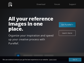 'pureref.com' screenshot