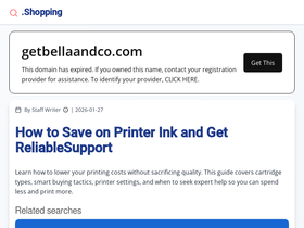 Getbellaandco homepage screenshot