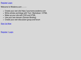 'wodemo.com' screenshot