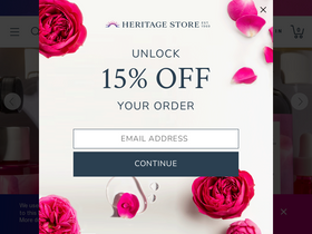 'heritagestore.com' screenshot