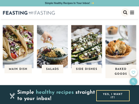 'feastingnotfasting.com' screenshot