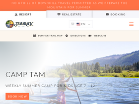'tamarackidaho.com' screenshot
