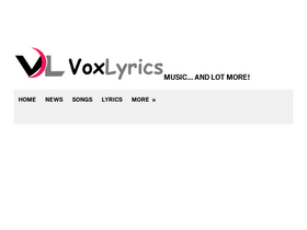 'voxlyrics.com' screenshot