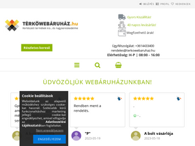 'terkowebaruhaz.hu' screenshot