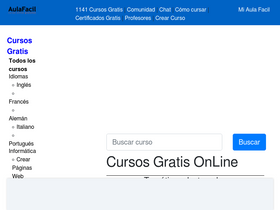 'aulafacil.com' screenshot